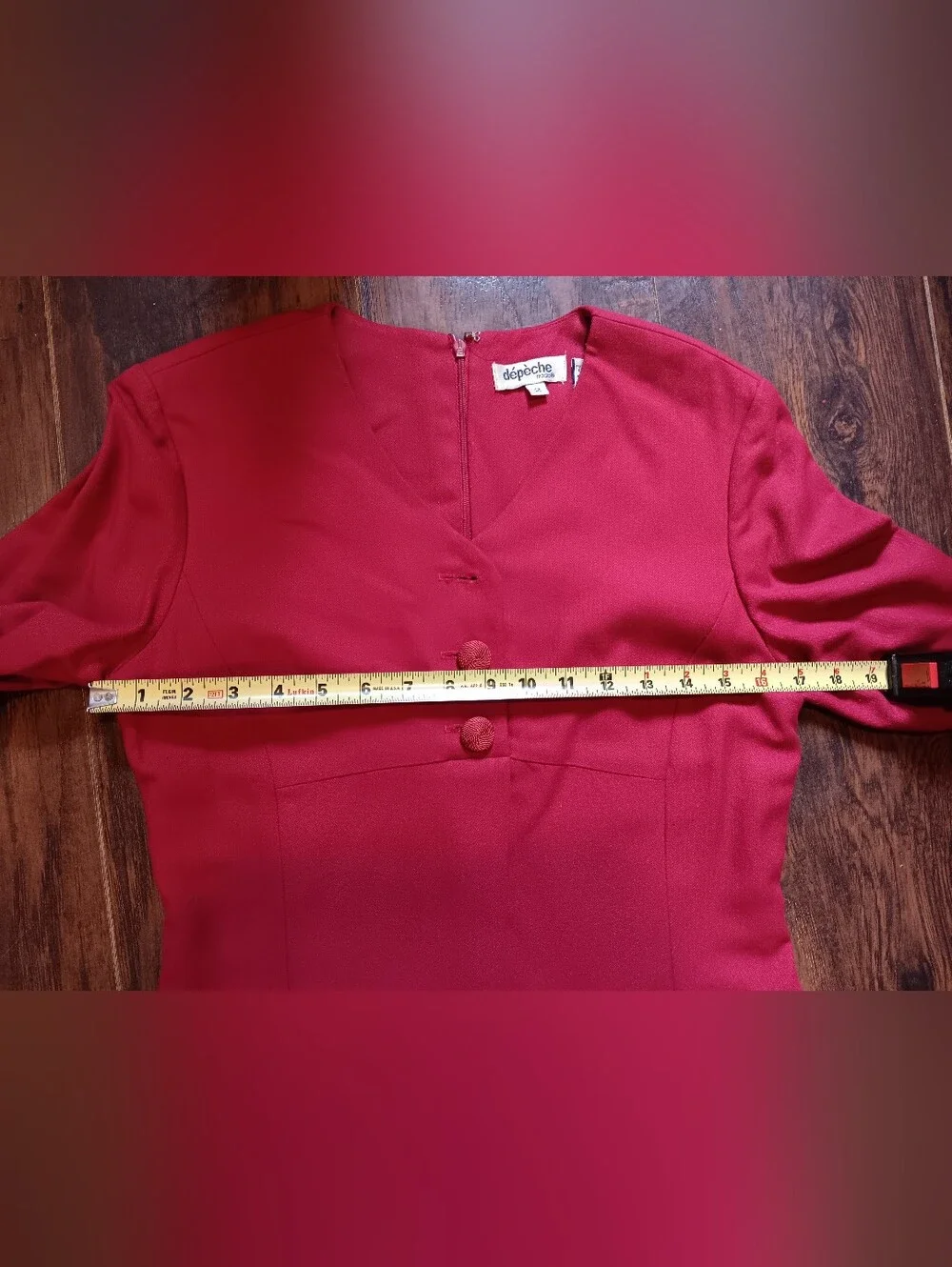 Vintage Depeche Mode Wool And Rayon Red Dress And Coat Womens 2